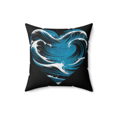 Ocean wave Spun Polyester Square Pillow