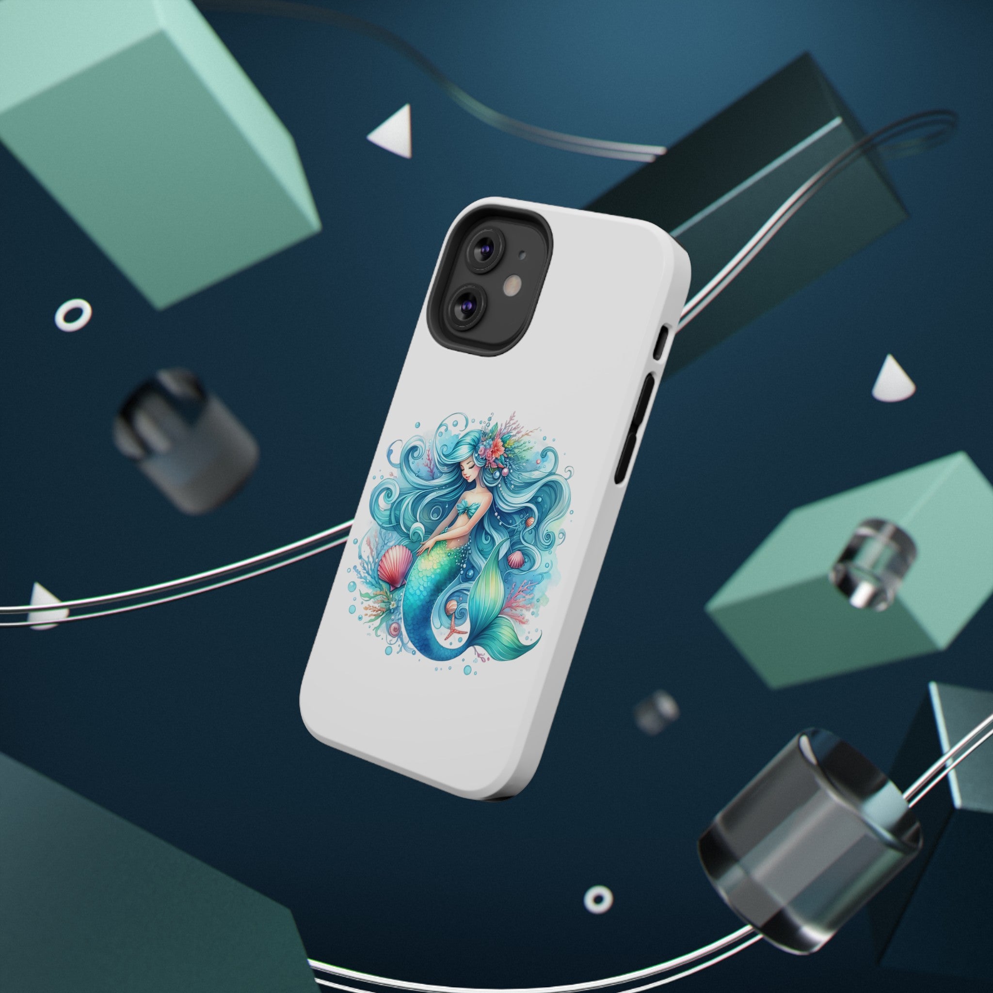 Dreamy Mermaid White Case for phone – Impact Resistant