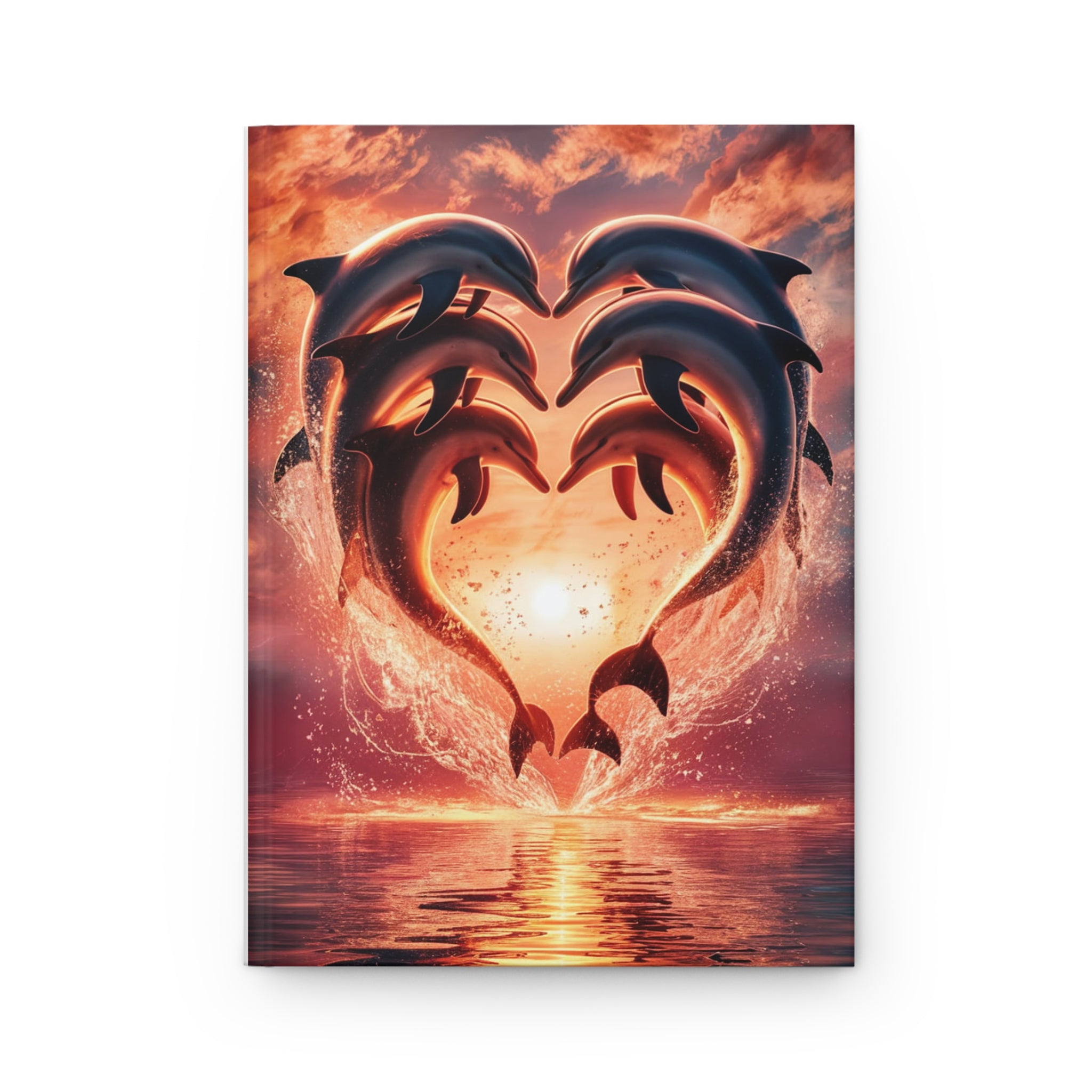 Dolphin Heart Hardcover Journal