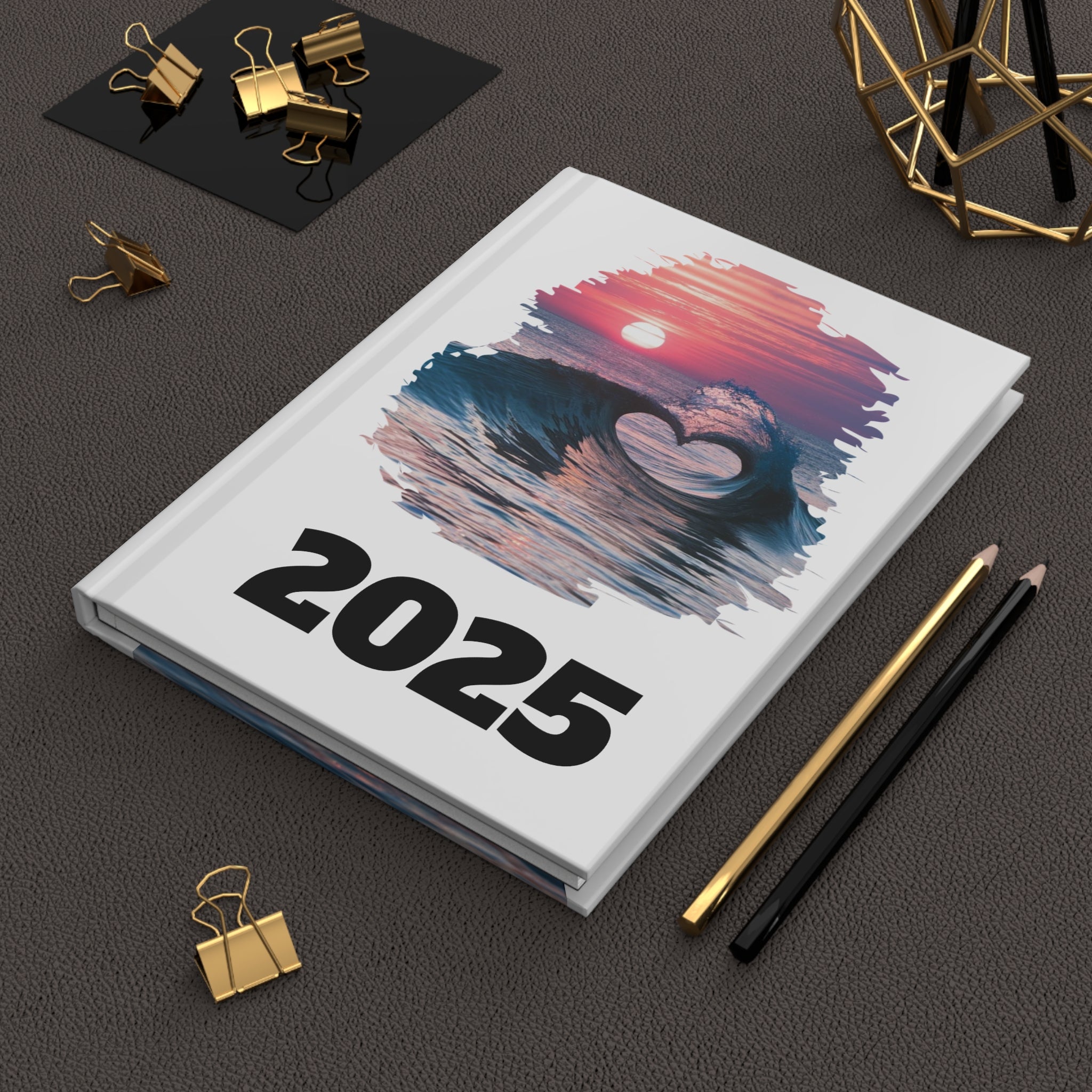 2025 heart wave Hardcover Journal Matte