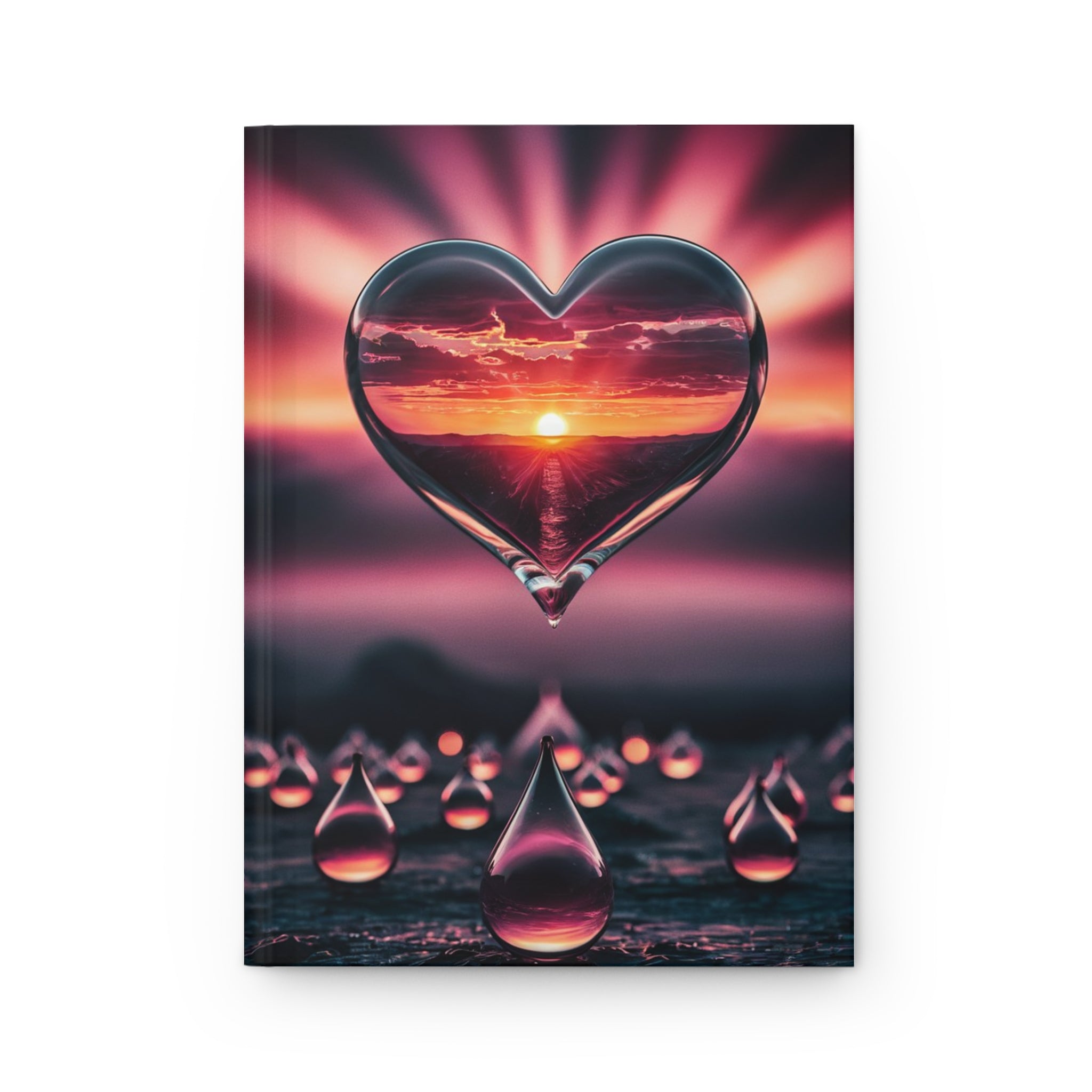 Heart Drop Sunset Hardcover Journal