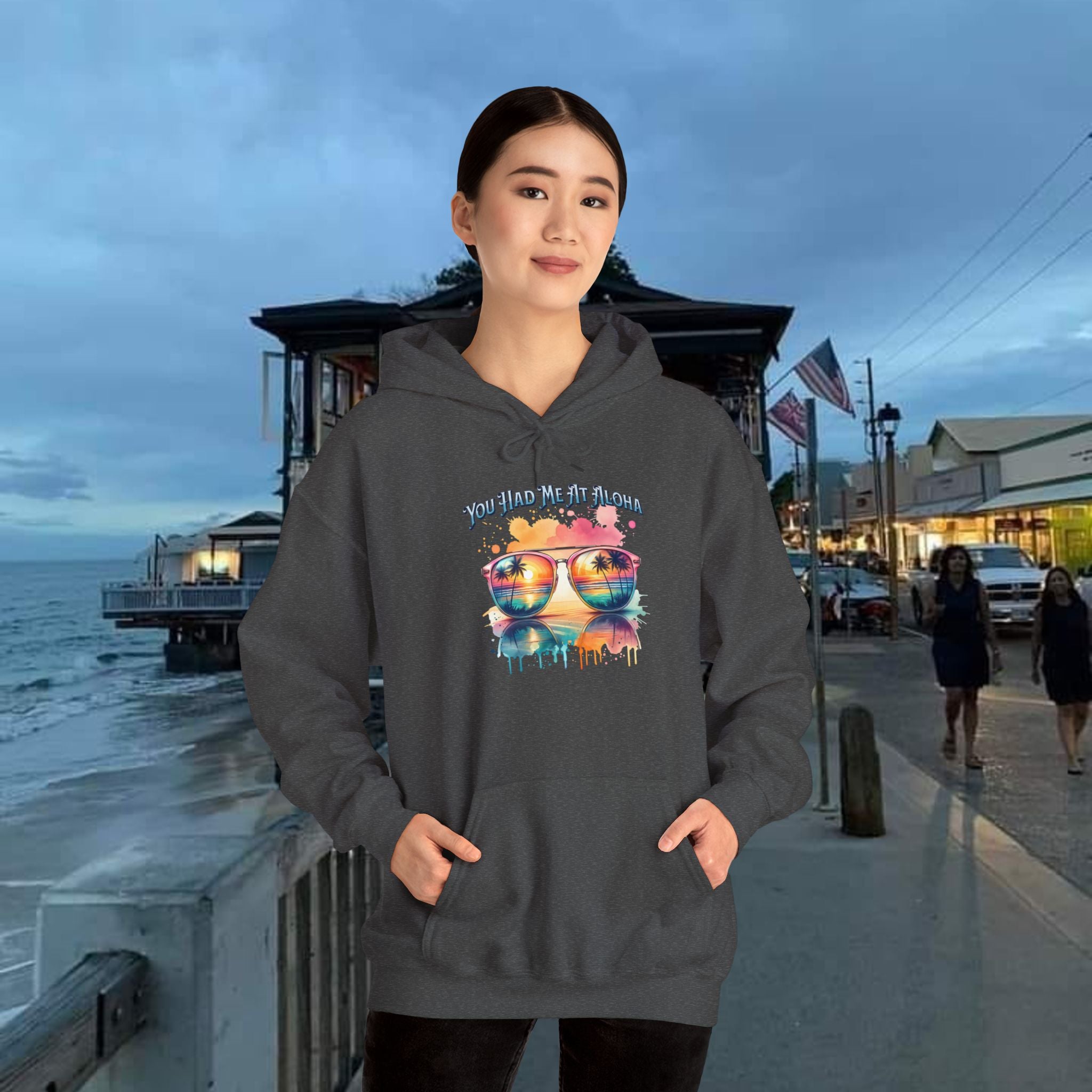 You Had Me At Aloha Hooded Sweatshirt Unisex Heavy Blend