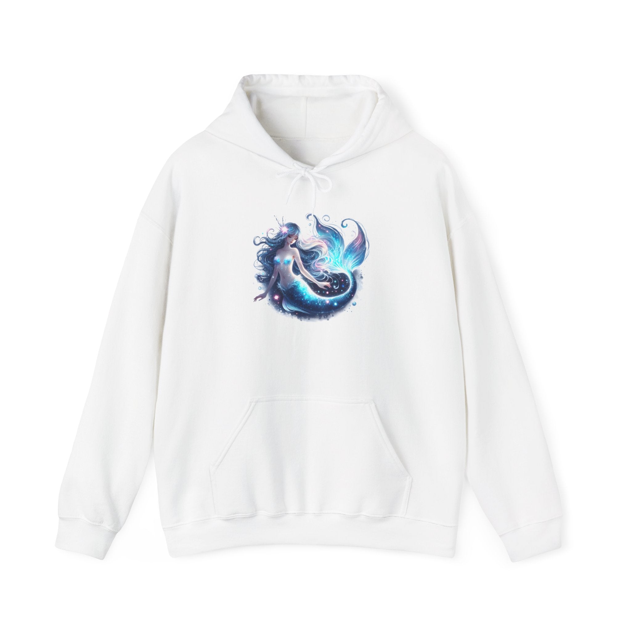 Blue Mermaid Hooded Sweatshirt Unisex Heavy Blend