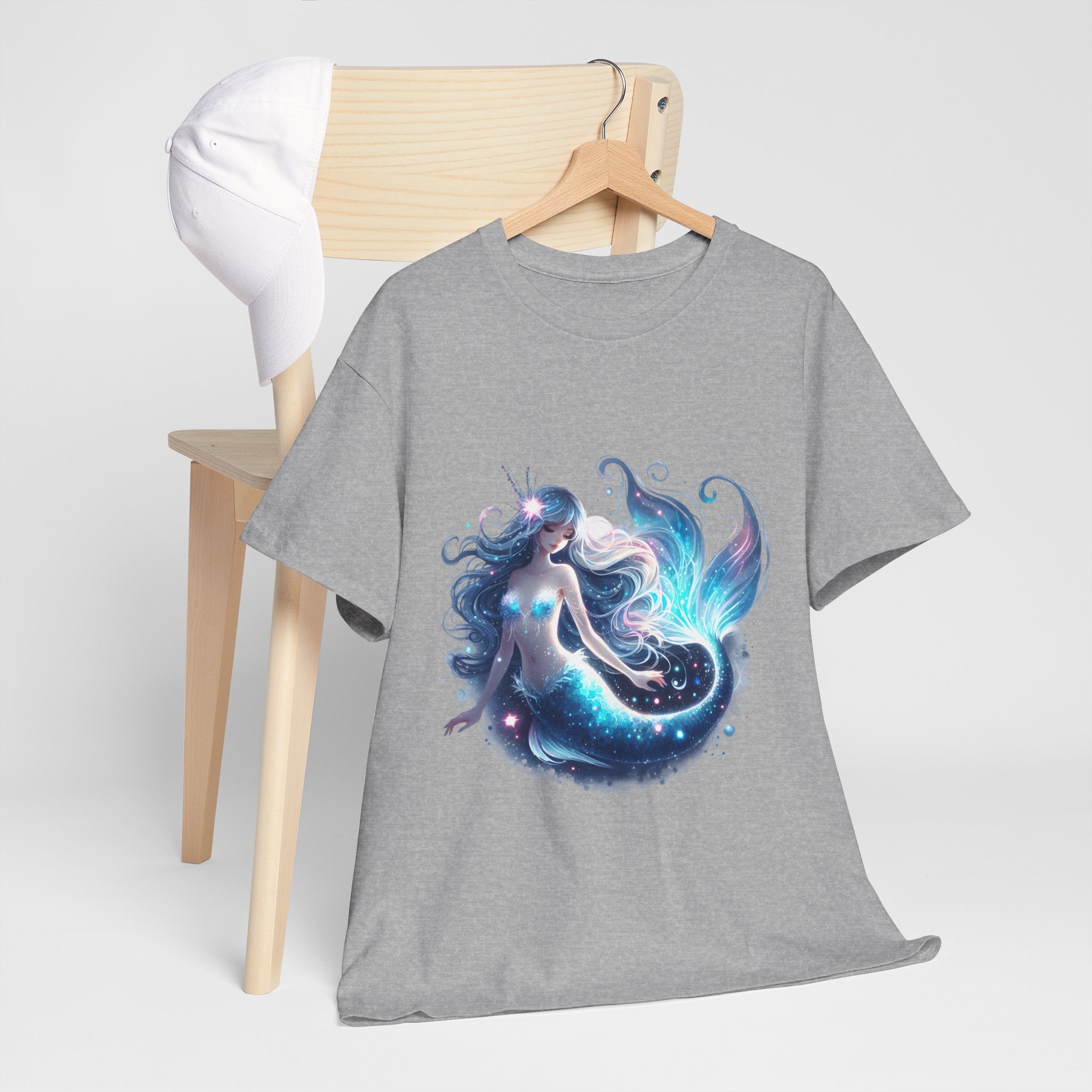 Blue Mermaid Heavy Cotton Tee shirt Unisex