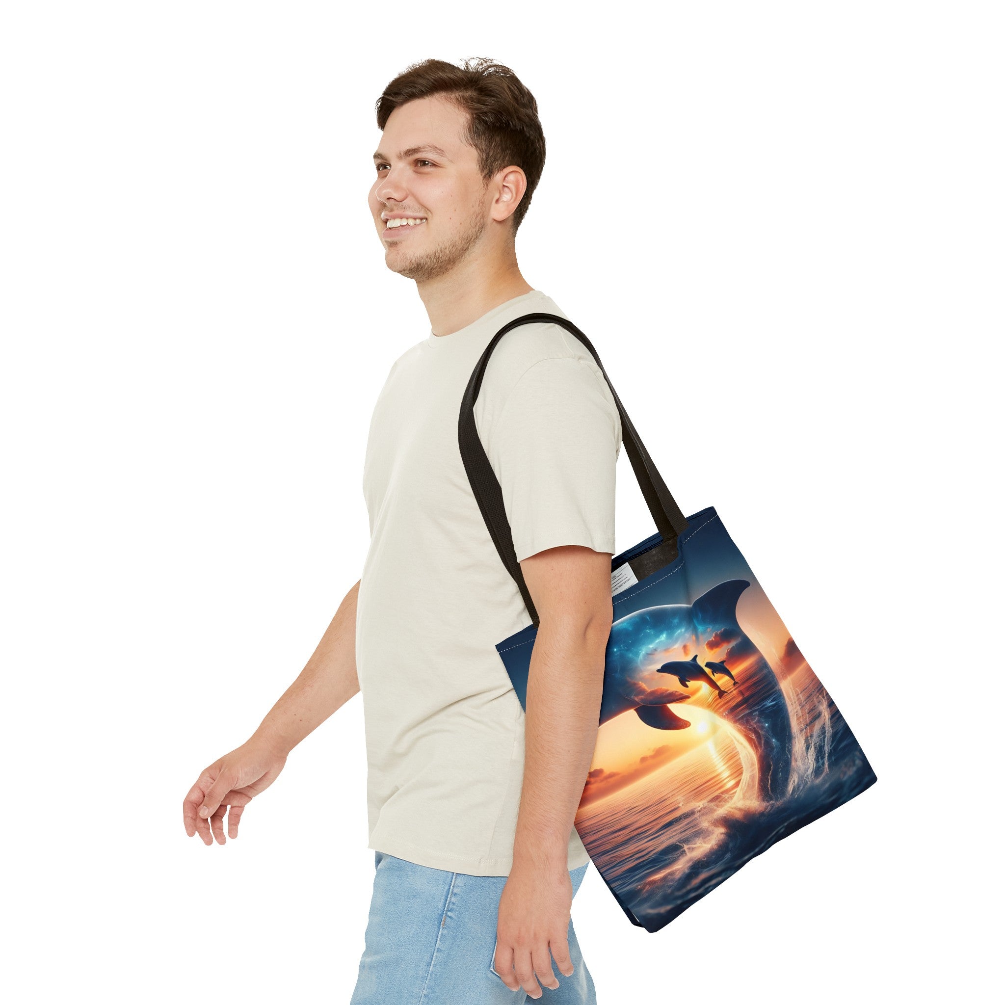 3 dolphin Tote Bag (AOP)