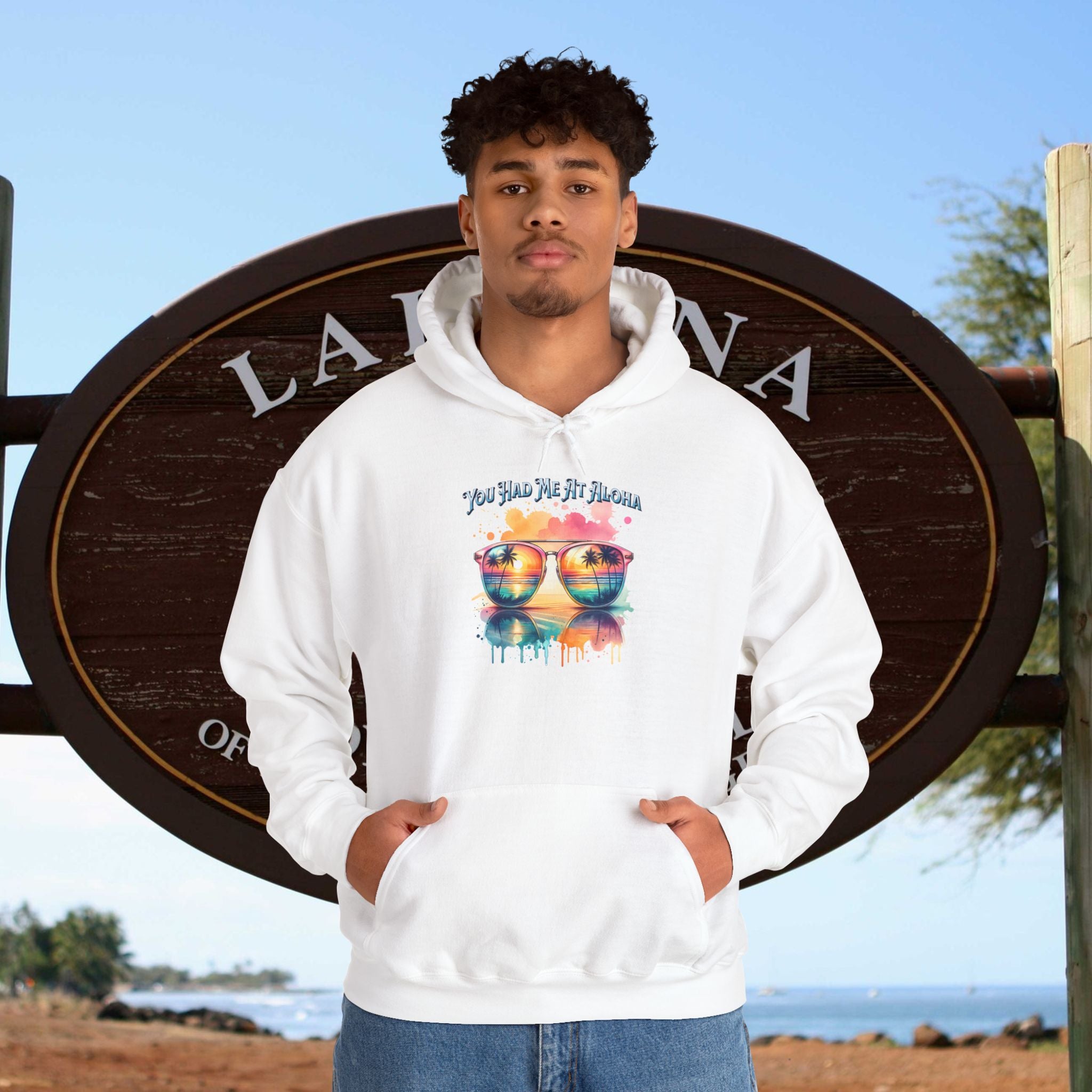 You Had Me At Aloha Hooded Sweatshirt Unisex Heavy Blend