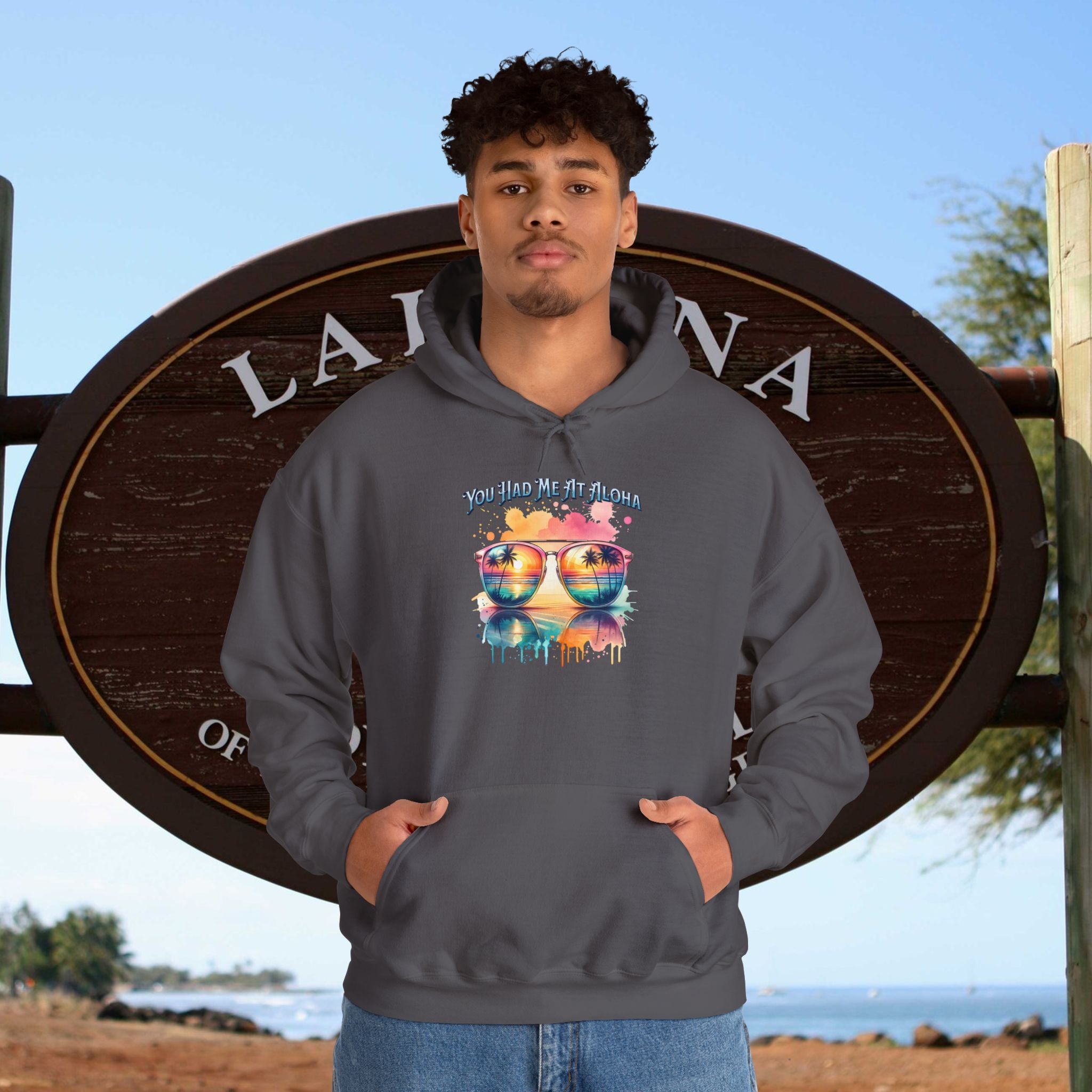 You Had Me At Aloha Hooded Sweatshirt Unisex Heavy Blend