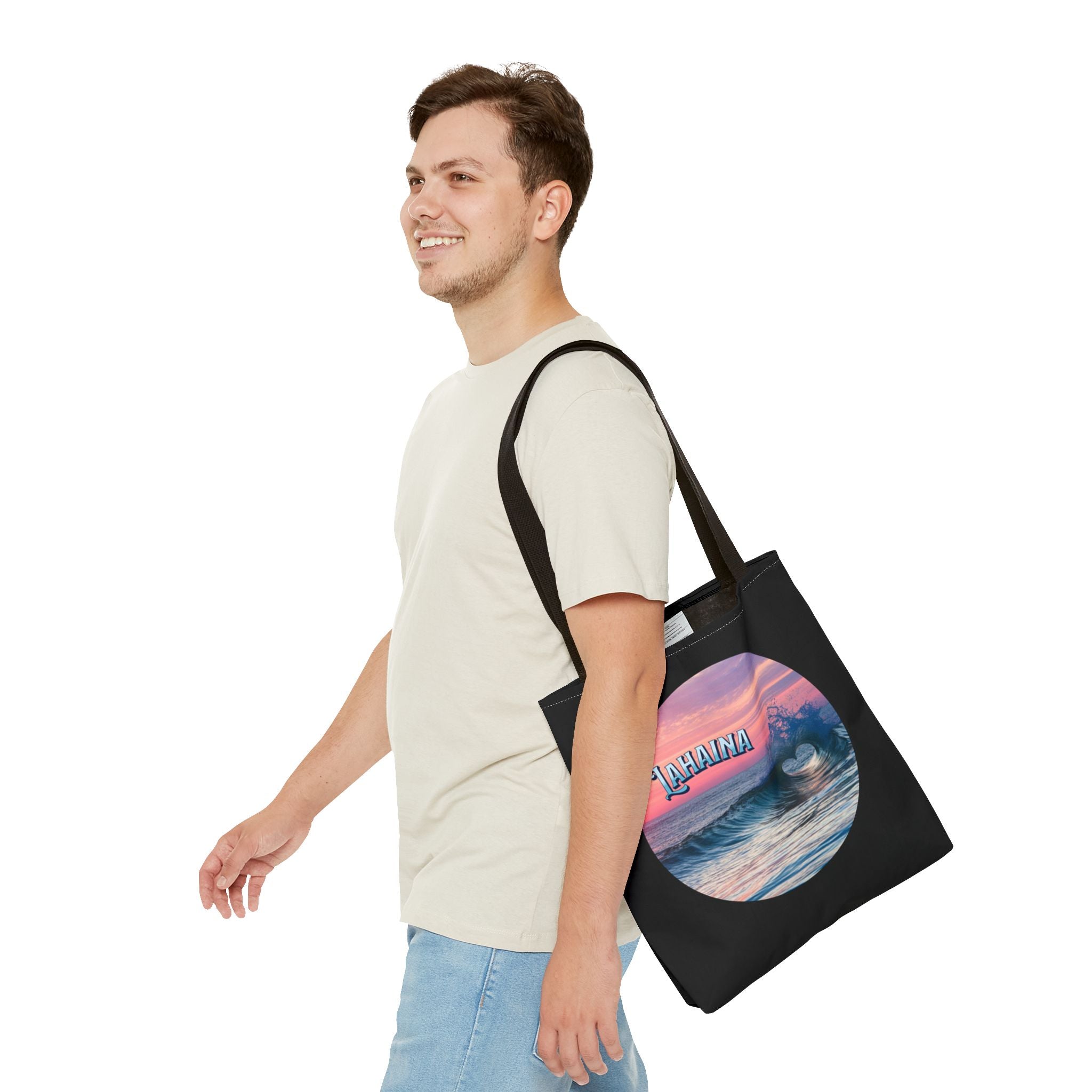 Lahaina Heart Wave Tote Bag