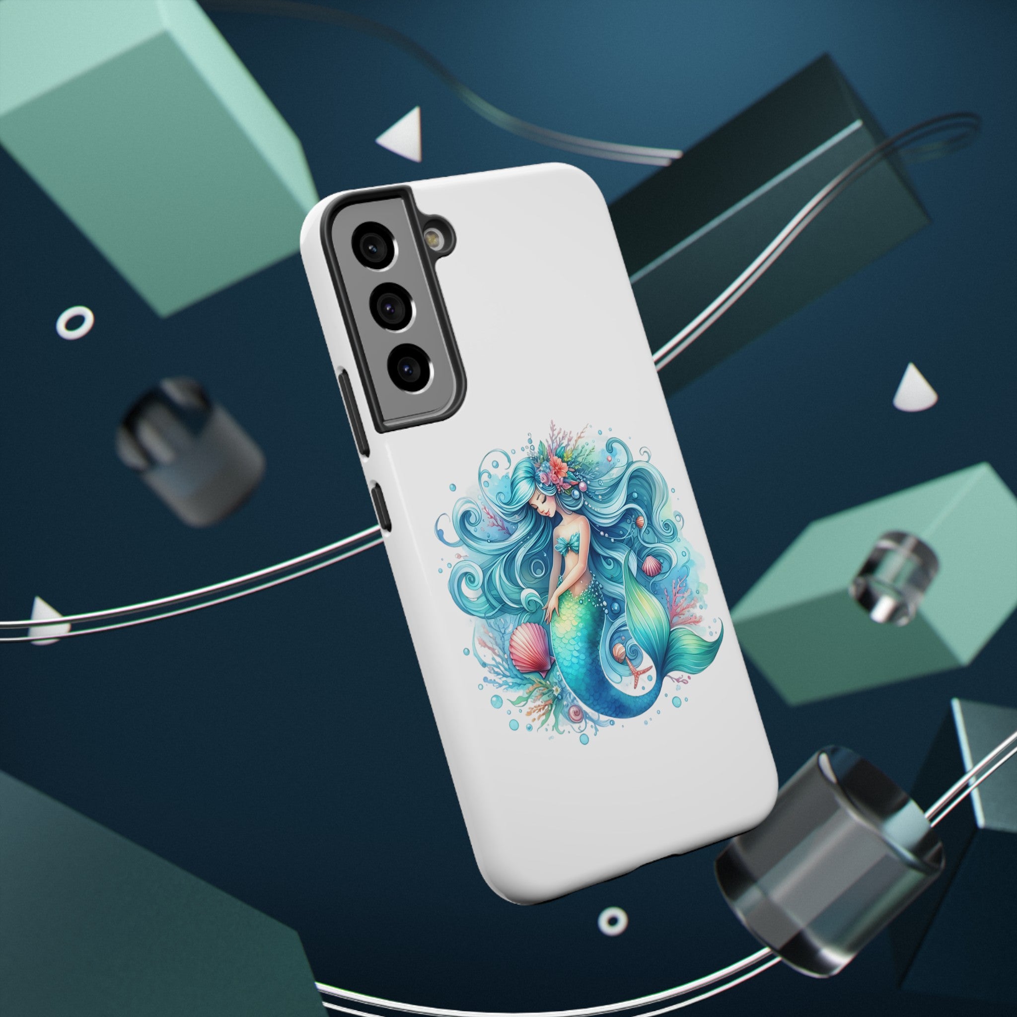 Dreamy Mermaid White Case for phone – Impact Resistant