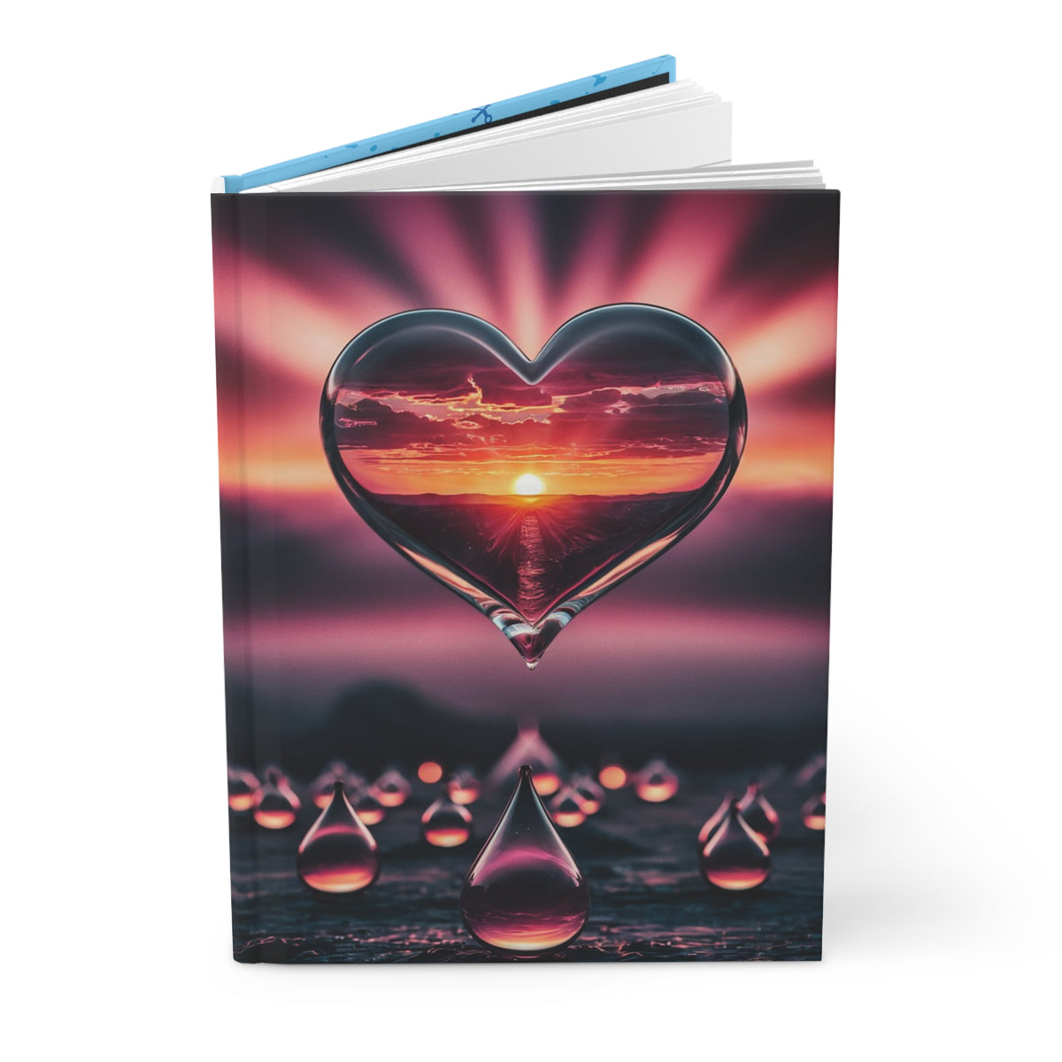 Heart Drop Sunset Hardcover Journal