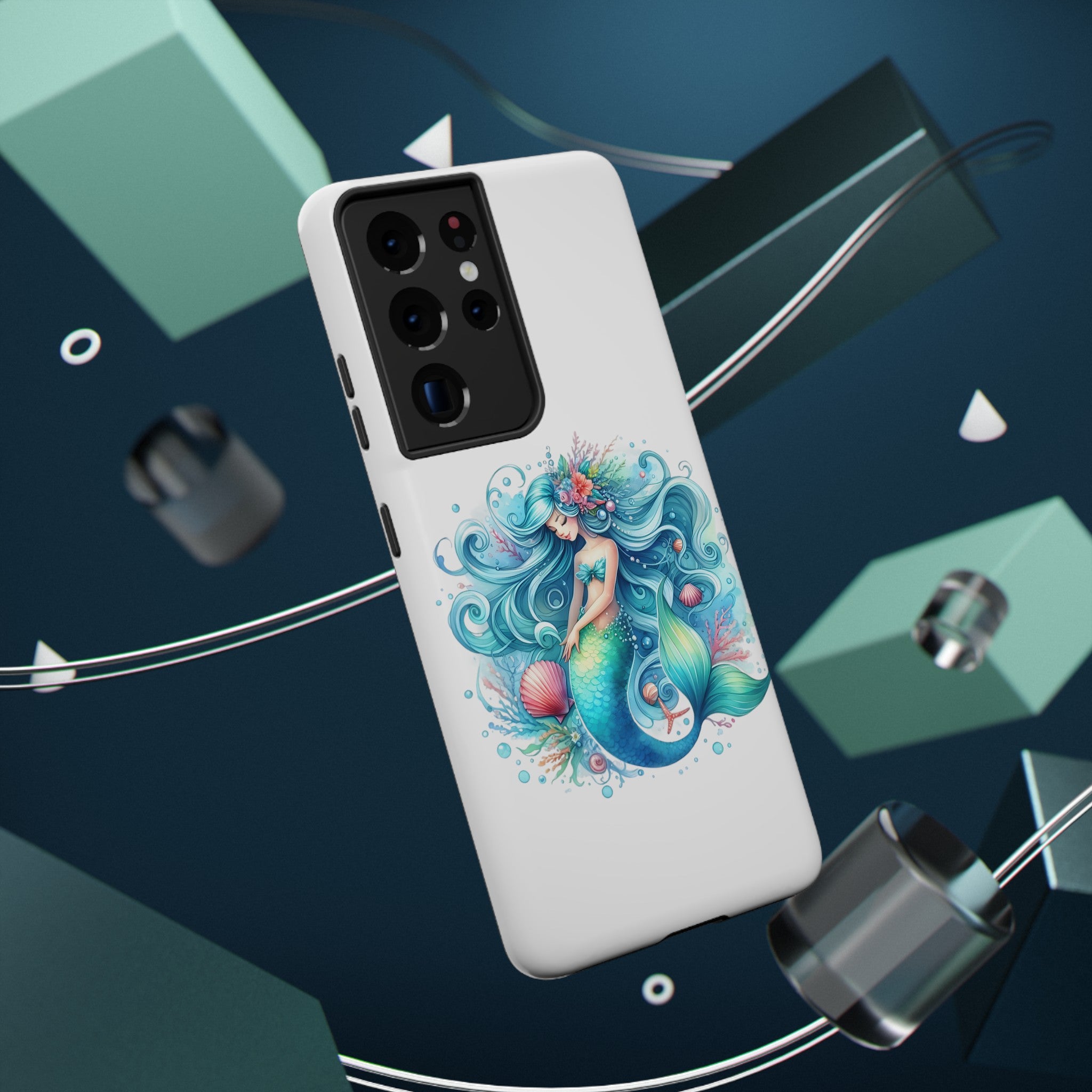 Dreamy Mermaid White Case for phone – Impact Resistant