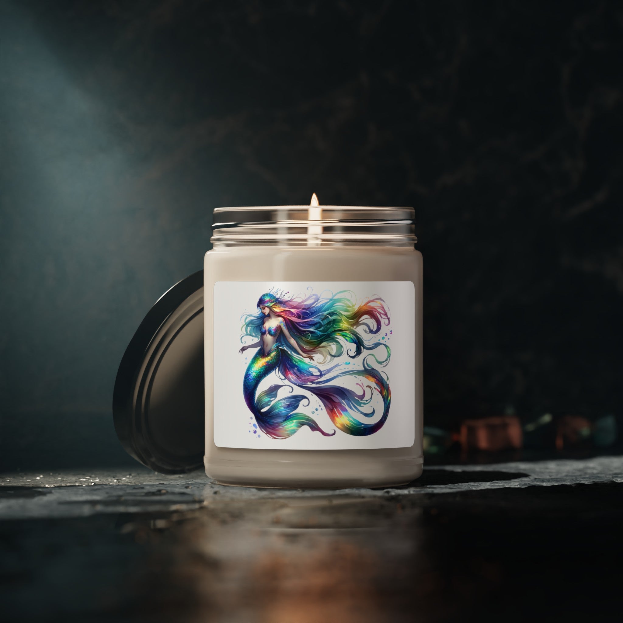 Rainbow mermaid Scented Soy Candle, 9oz