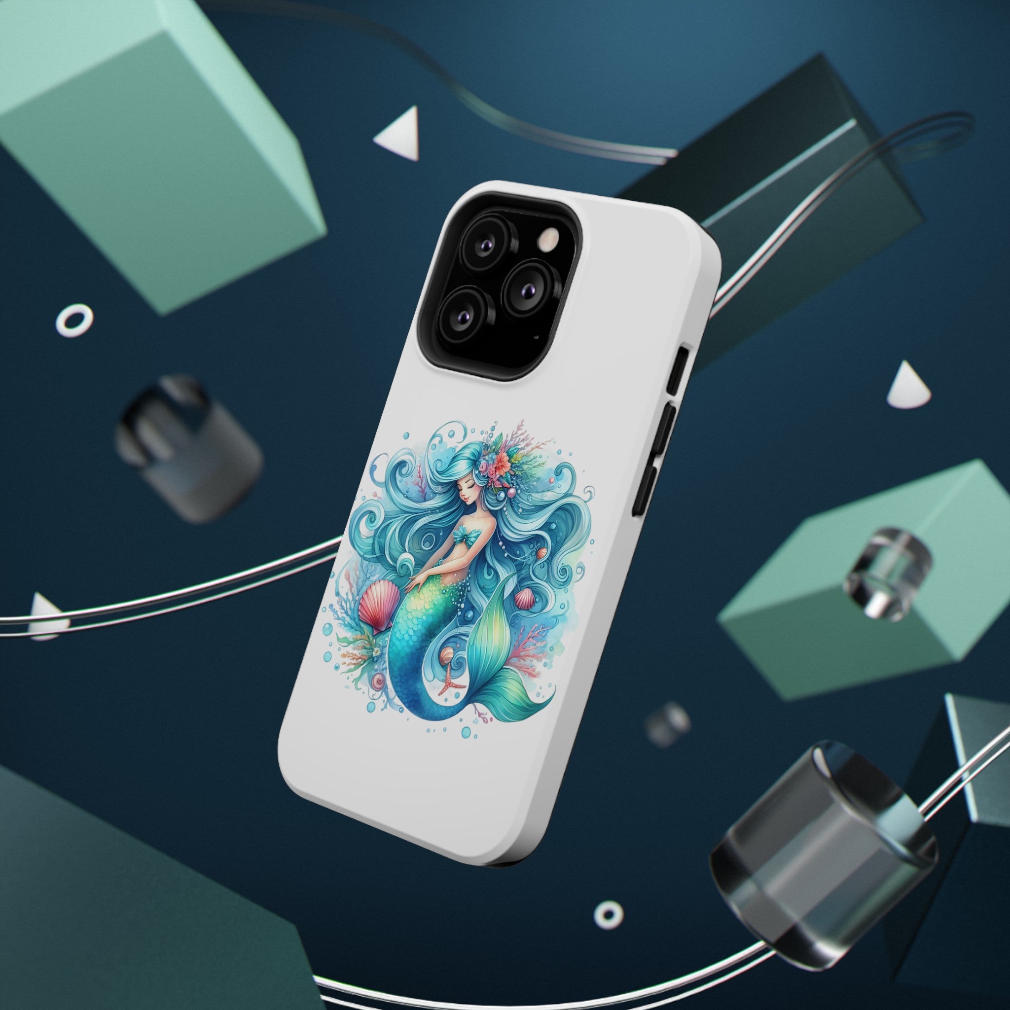 Dreamy Mermaid White Case for phone – Impact Resistant