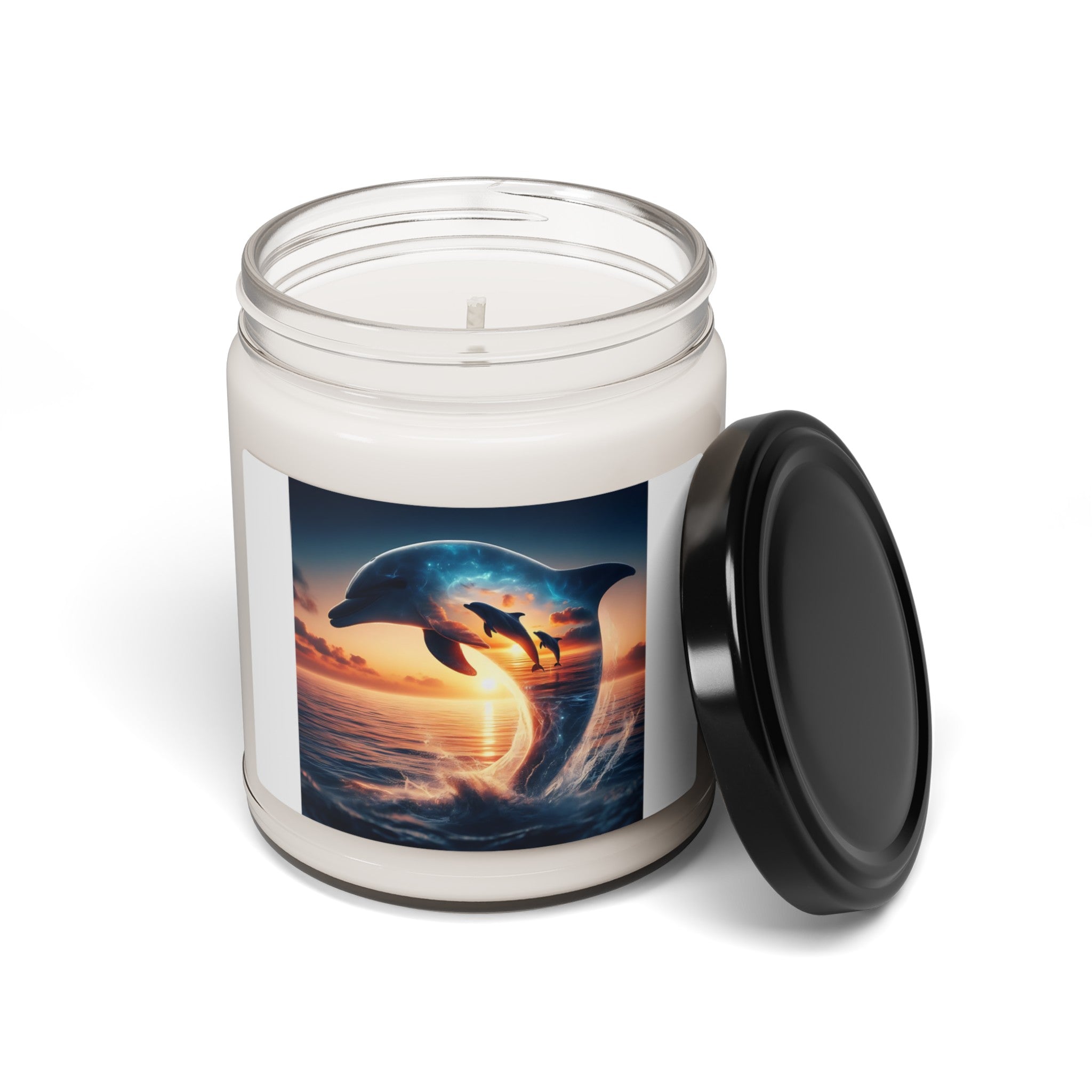 Sunset dolphin scented Soy Candle, 9oz