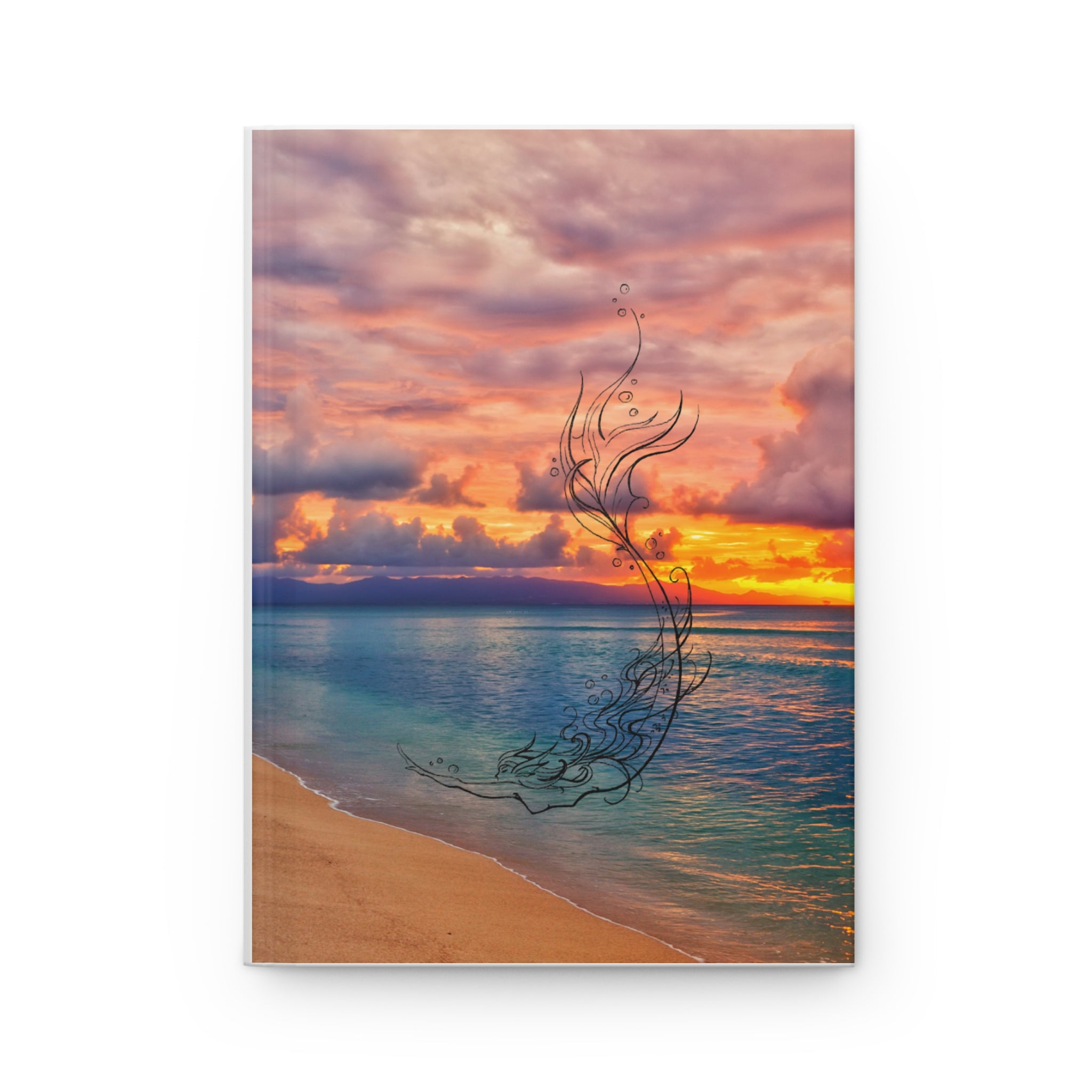 Rainbow Sunset Mermaid Hardcover Journal