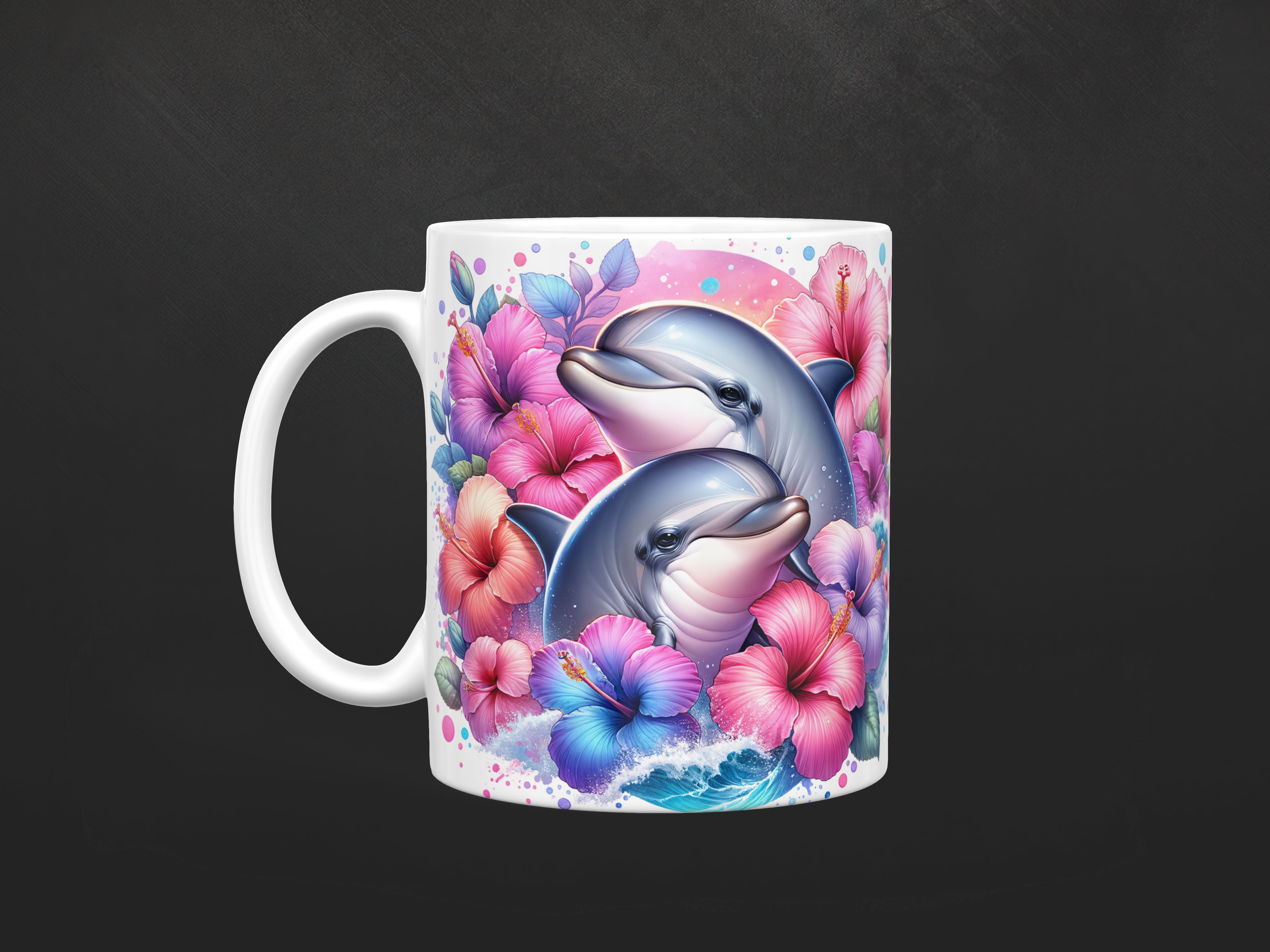 Dolphin Paradise Ceramic Mug, (11oz, 15oz)