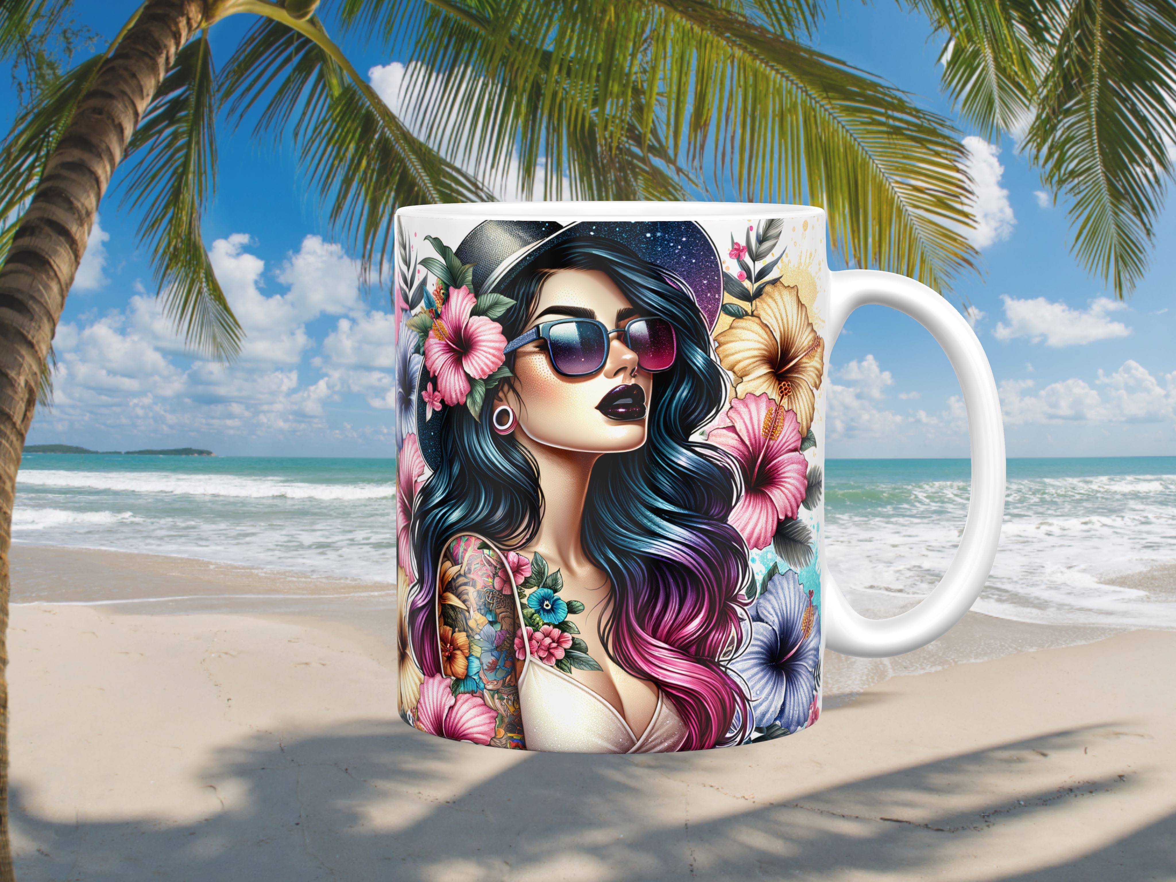 Tattooed Beauty Ceramic Mug, (11oz, 15oz)