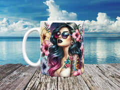 Tattooed Beauty Ceramic Mug, (11oz, 15oz)