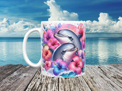 Dolphin Paradise Ceramic Mug, (11oz, 15oz)