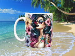 Tattooed Beauty Ceramic Mug, (11oz, 15oz)