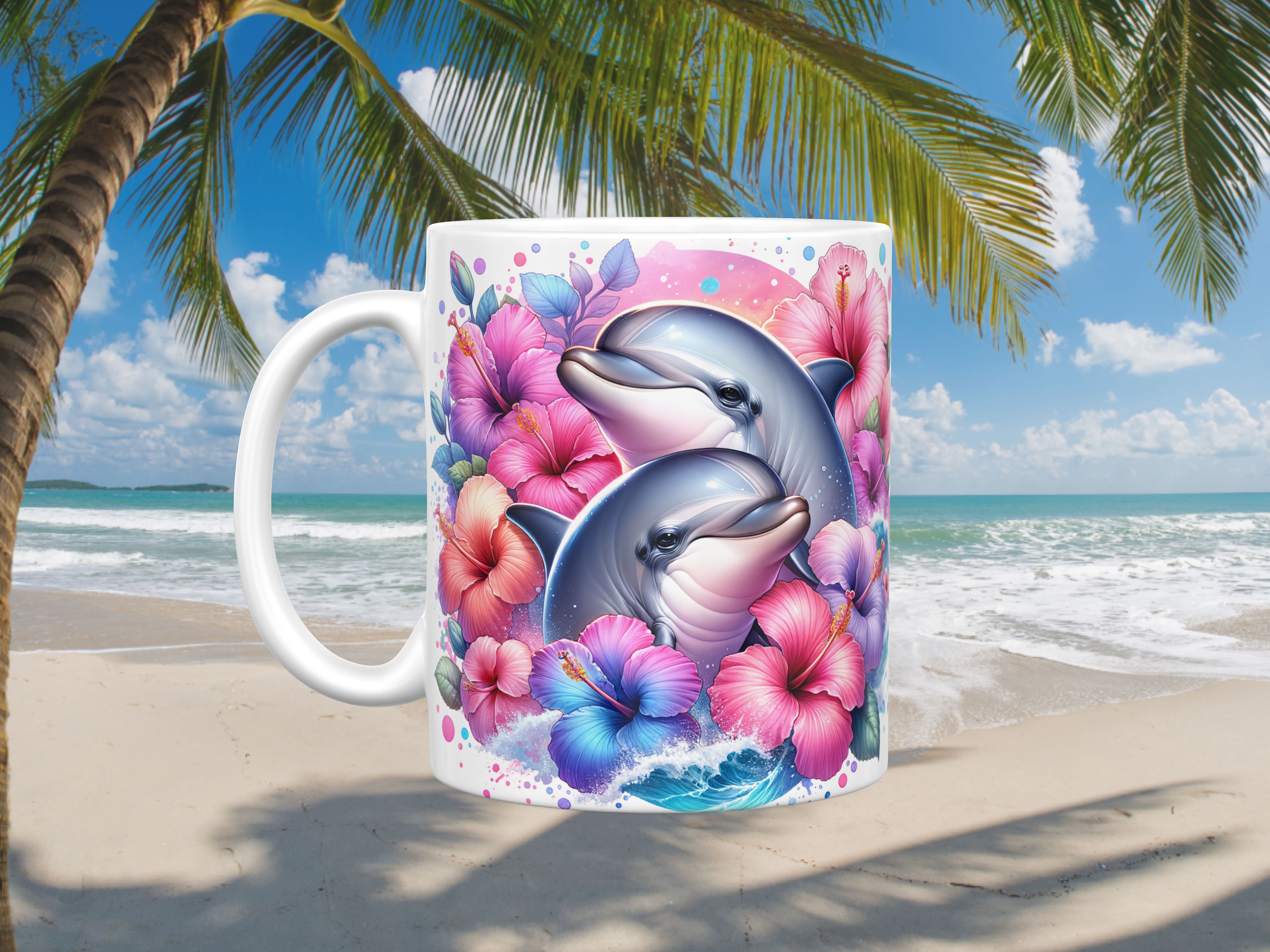 Dolphin Paradise Ceramic Mug, (11oz, 15oz)