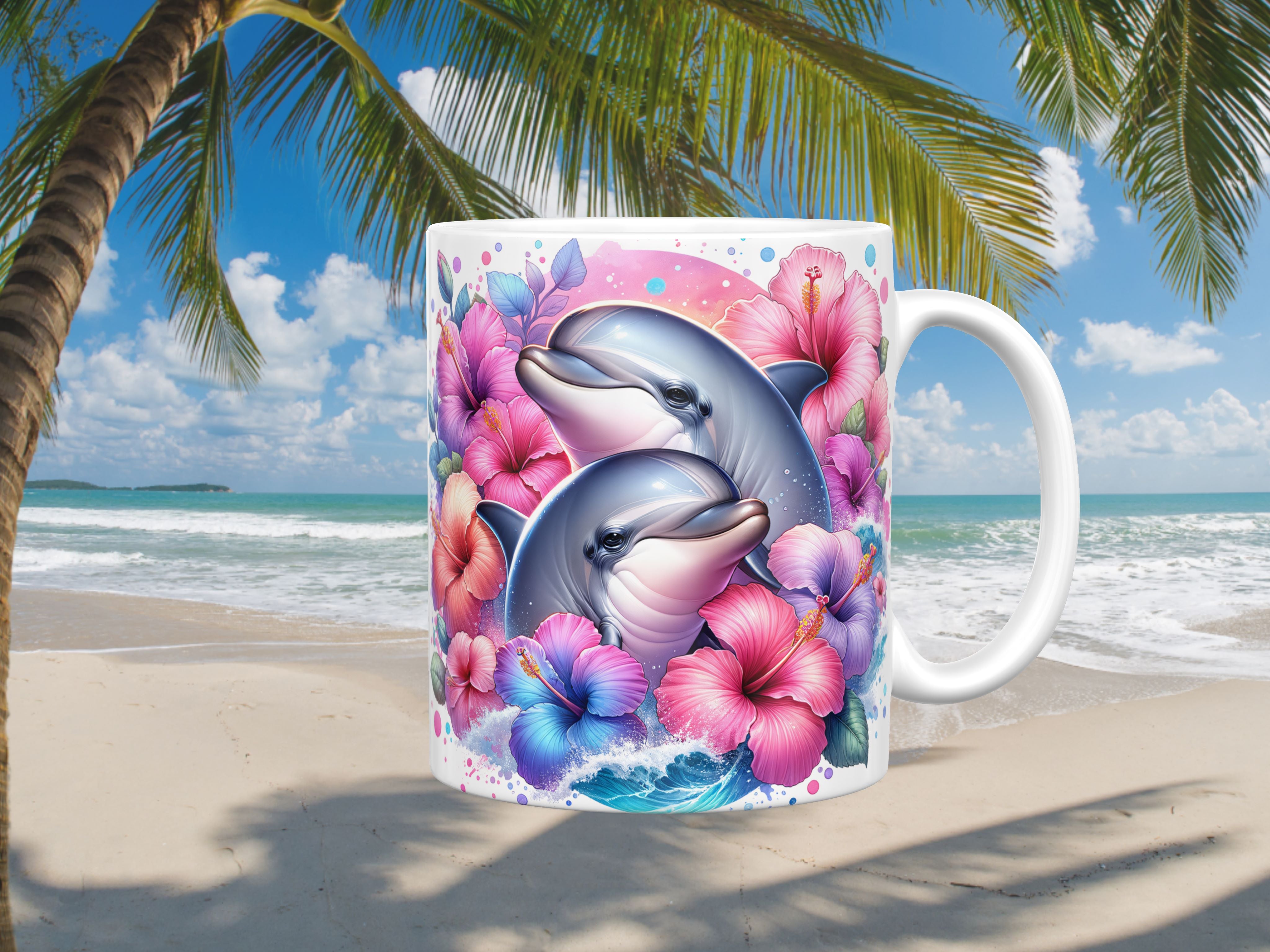 Dolphin Paradise Ceramic Mug, (11oz, 15oz)