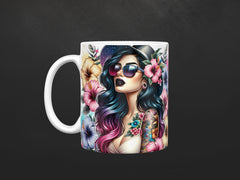 Tattooed Beauty Ceramic Mug, (11oz, 15oz)